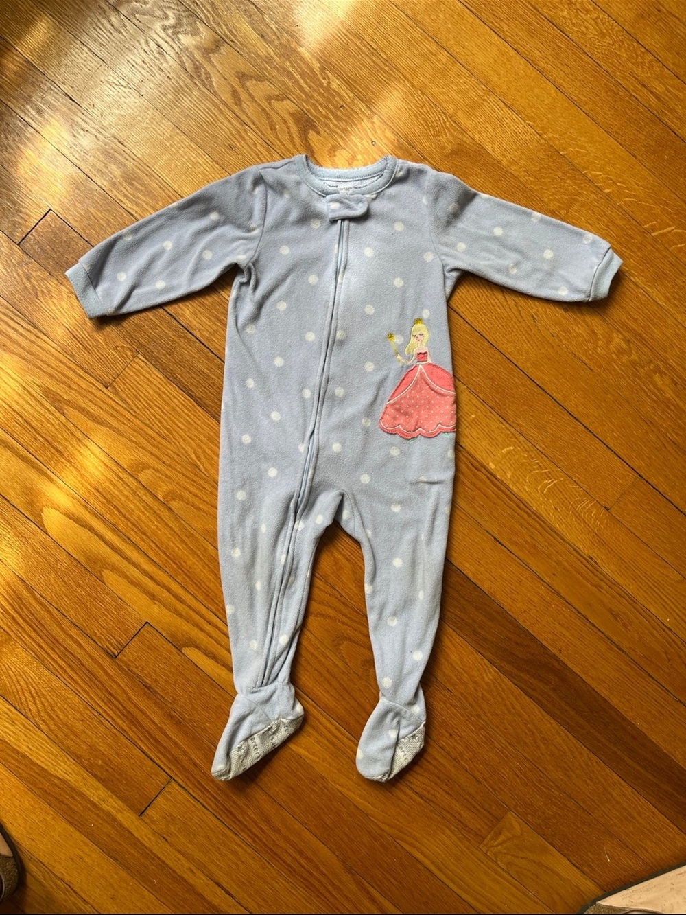 Carter’s Baby Onesie Footie Princess Polka Dot 18 Months